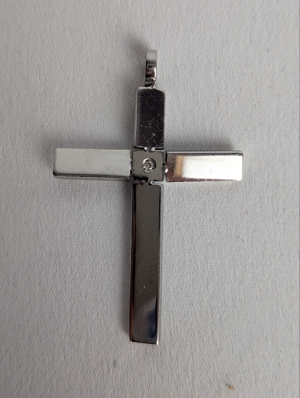 ZOPPINI Stainless Steel Cross Pendant Silver Color